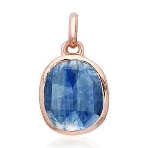 MONICA VINADER ✨ Siren Rose Gold Vermeil Medium Bezel Pendant Charm with Kyanite